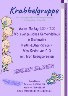 Werbeplakat Krabbelgruppe