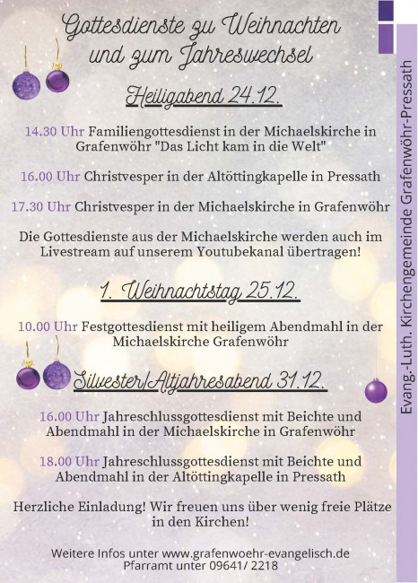 Programm Weihnachten 2023